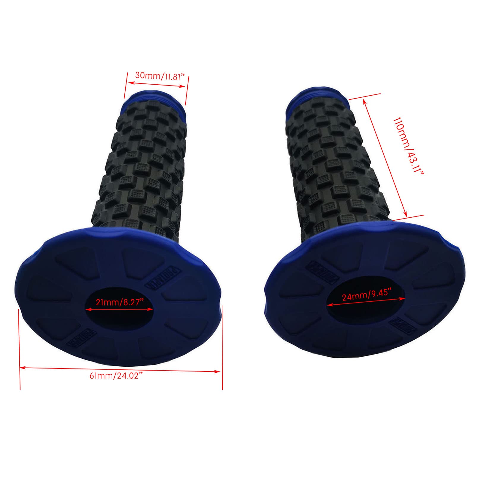 Hjsiutv Universal 7/8 Inch Motorcycle Hand Grips Cover Protectors Dirt Bike Throttle Bar Grip Compatible With Kawasaki Kx60 Kx12