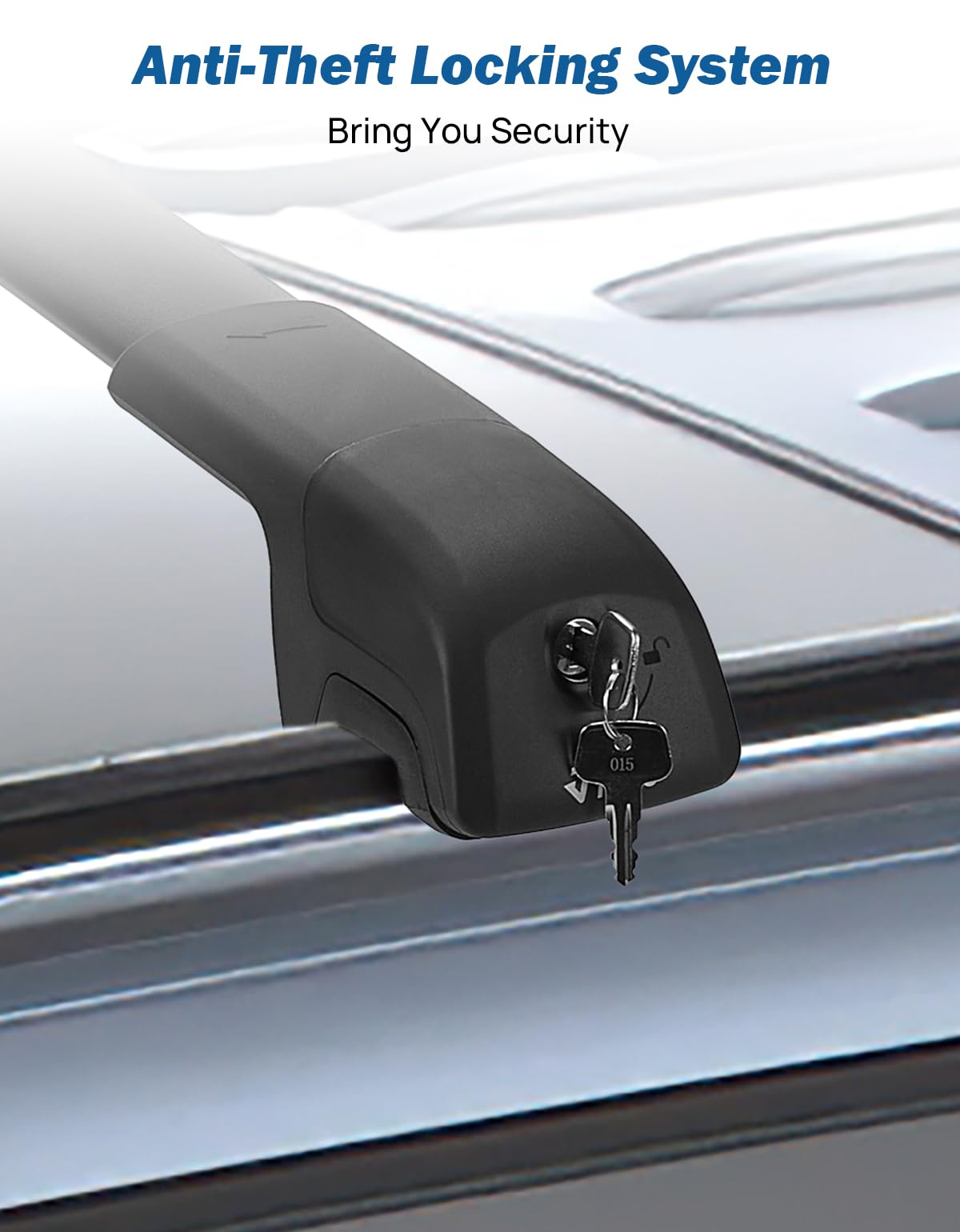 JOYTUTUS Lockable Roof Rack Cross Bars Compatible with Chevy Chevrolet Traverse 2022-2025 Aluminum Anti-Rust Crossbars for Roof