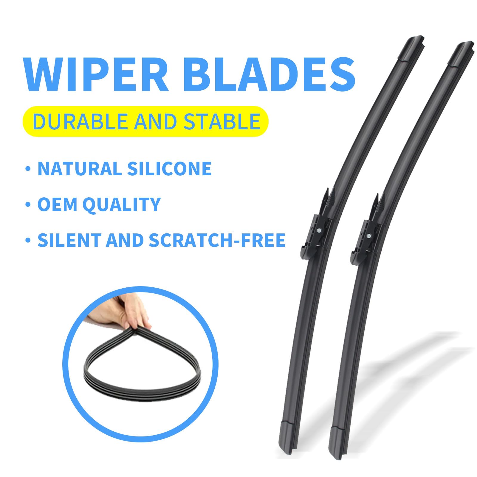 Gavimnal 26''+22''+11'' Silicone Wiper Blades Replacement For Ford Explorer 2011-2023,Ford Police Interceptor Utility 2013-2023,