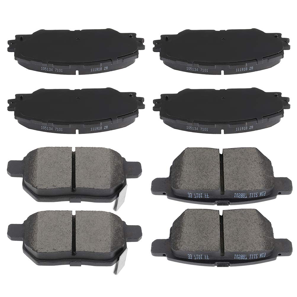 Cciyu D1211 D1354 Front & Rear Professional Ceramic Brake Pads Set Fit For 2009-2010 For Pontiac Vibe,2011-2016 For Scion Tc,200