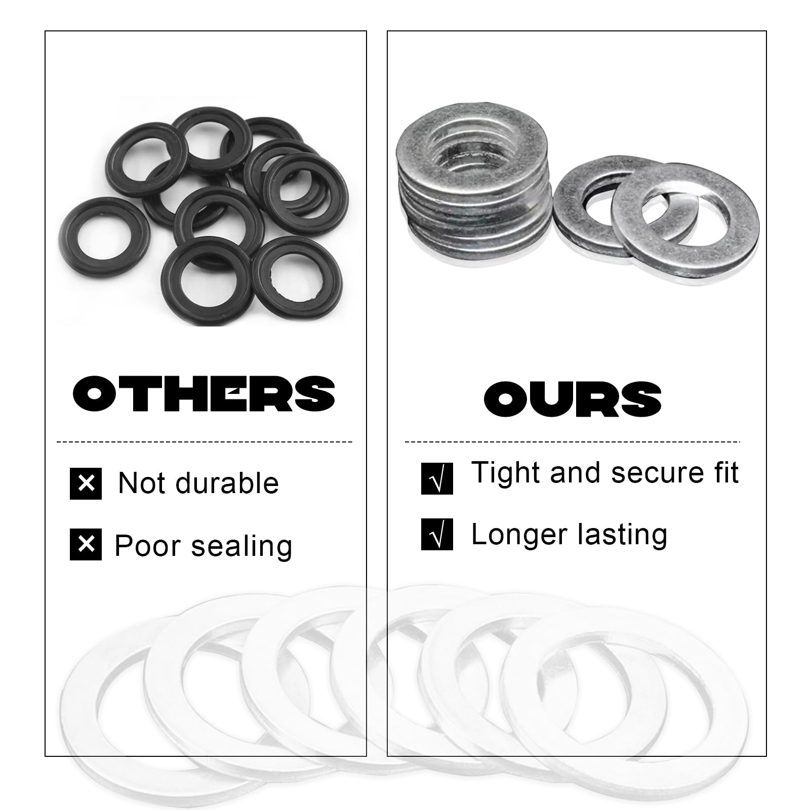 NTNEV 24 Pieces Oil Drain Plug Gasket Washer, Aluminum Seal, Crush Washer Oil Drain Plug, OEM 94109-14000, Compatible with Honda