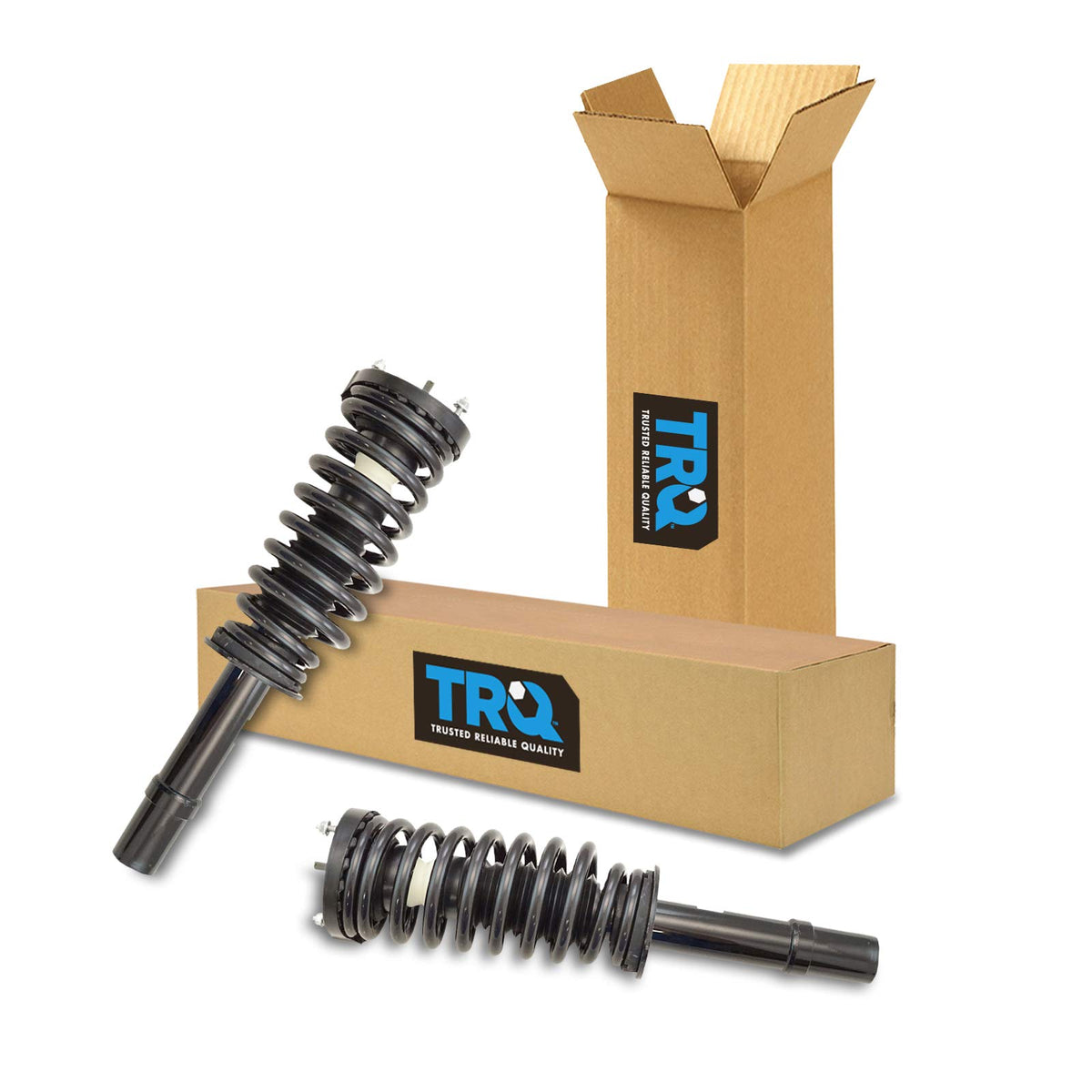 Trq Front Strut & Coil Spring Assembly Set Driver & Passenger Sides Compatible With 05-11 Chrysler 300 07-10 Dodge Charger 05-08