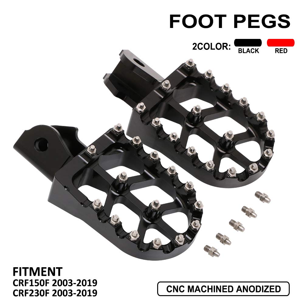JFG RACING Sur Ron Foot Pegs,Motorcycle Dirt Bike Foot Pegs 7075 CNC Pedals Rests for Light Bee/Surron/Sur Ron/CRF150F 2003-2019