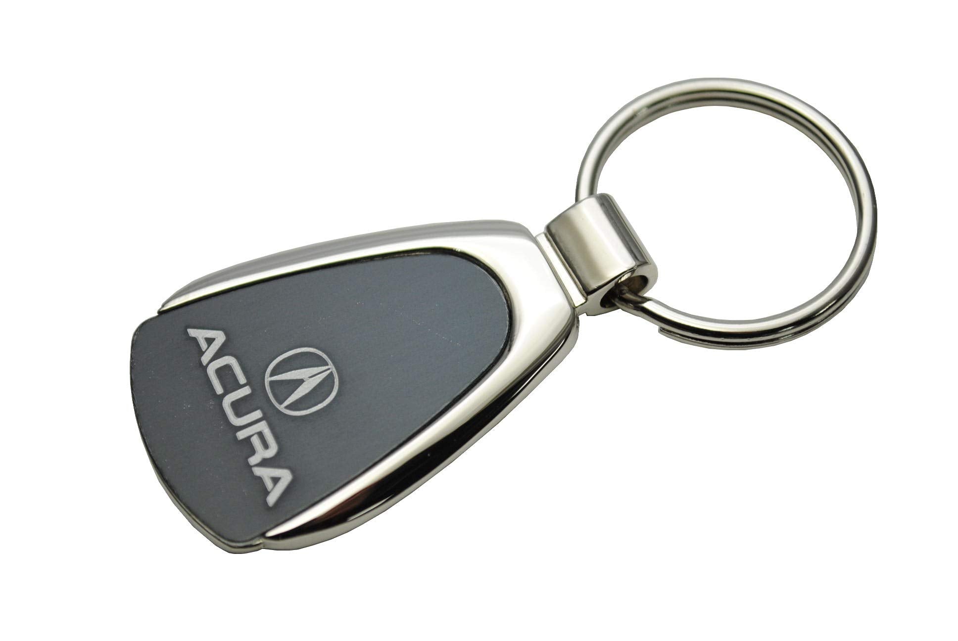 Au-Tomotive Gold, INC. Officially Licensed Black Teardrop Key Chain for Acura