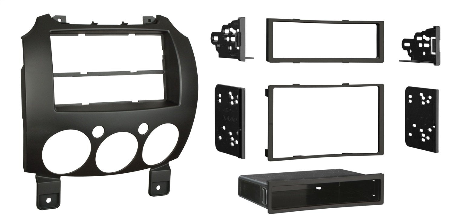 Metra Electronics 99-7518B Single/Double Din Dash Installation Kit For 2007-Up Mazda 2 Vehicles, Black
