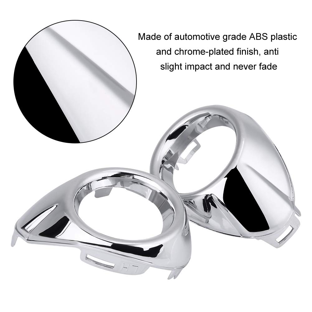 Aramox Fog Light Cover, 1Pair Front Bumper Fog Light Fog Lamp Bezel Cover Trim For Focus 2012-2014