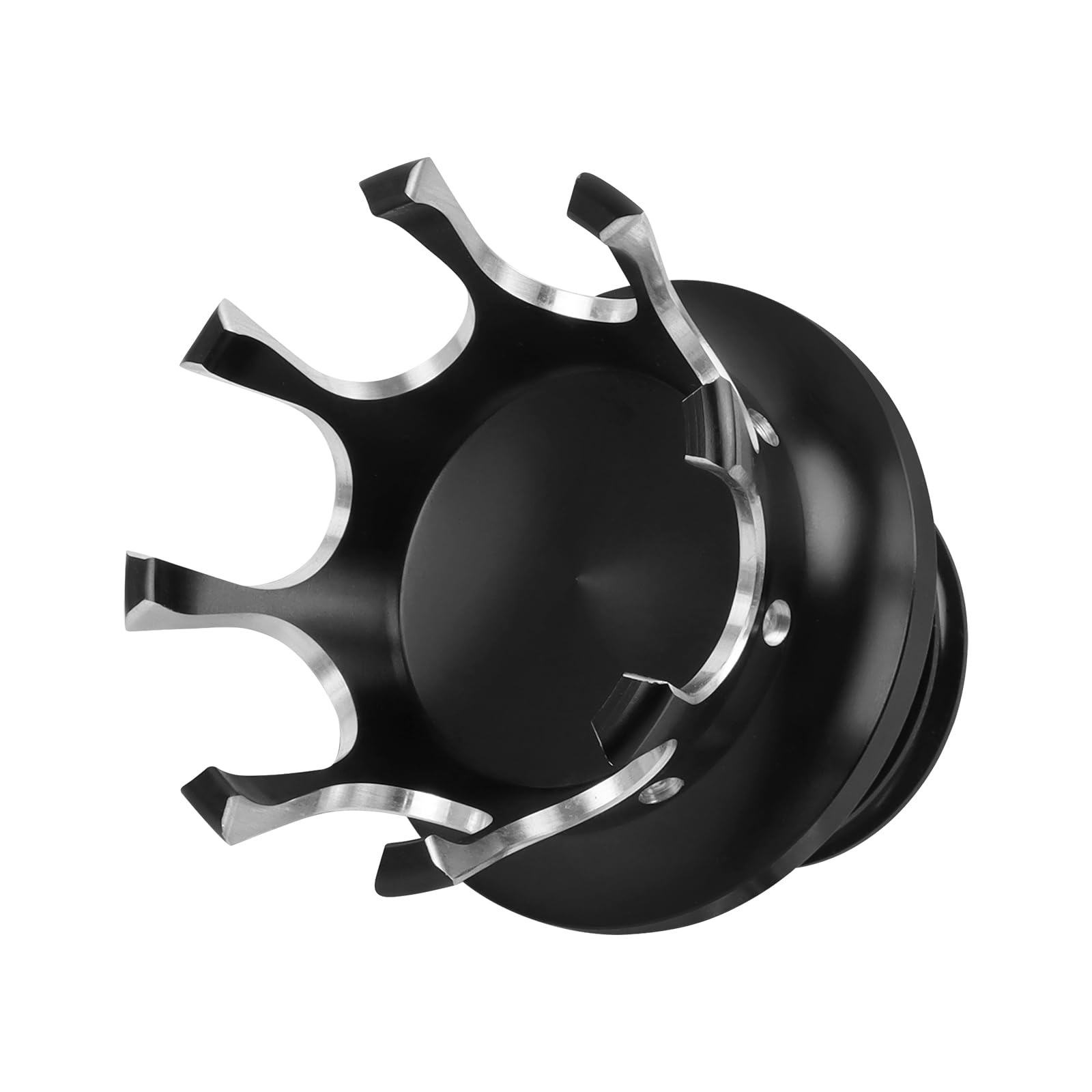 Worldmotop Motorcycle King Crown Gas Cap Fuel Tank Cover Right-Hand Thread Reservoir Aluminum Oil Cap Compatible With Harley Spo