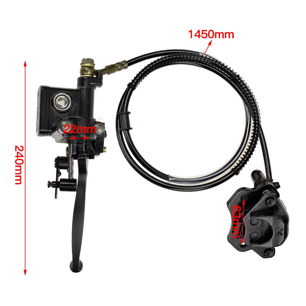 Hiaors Left Hydraulic Brake Master Cylinder Caliper For Taotao Sunl Roketa Nst 50Cc 70Cc 90Cc 110Cc 125Cc Peace Eagle Cool Sport