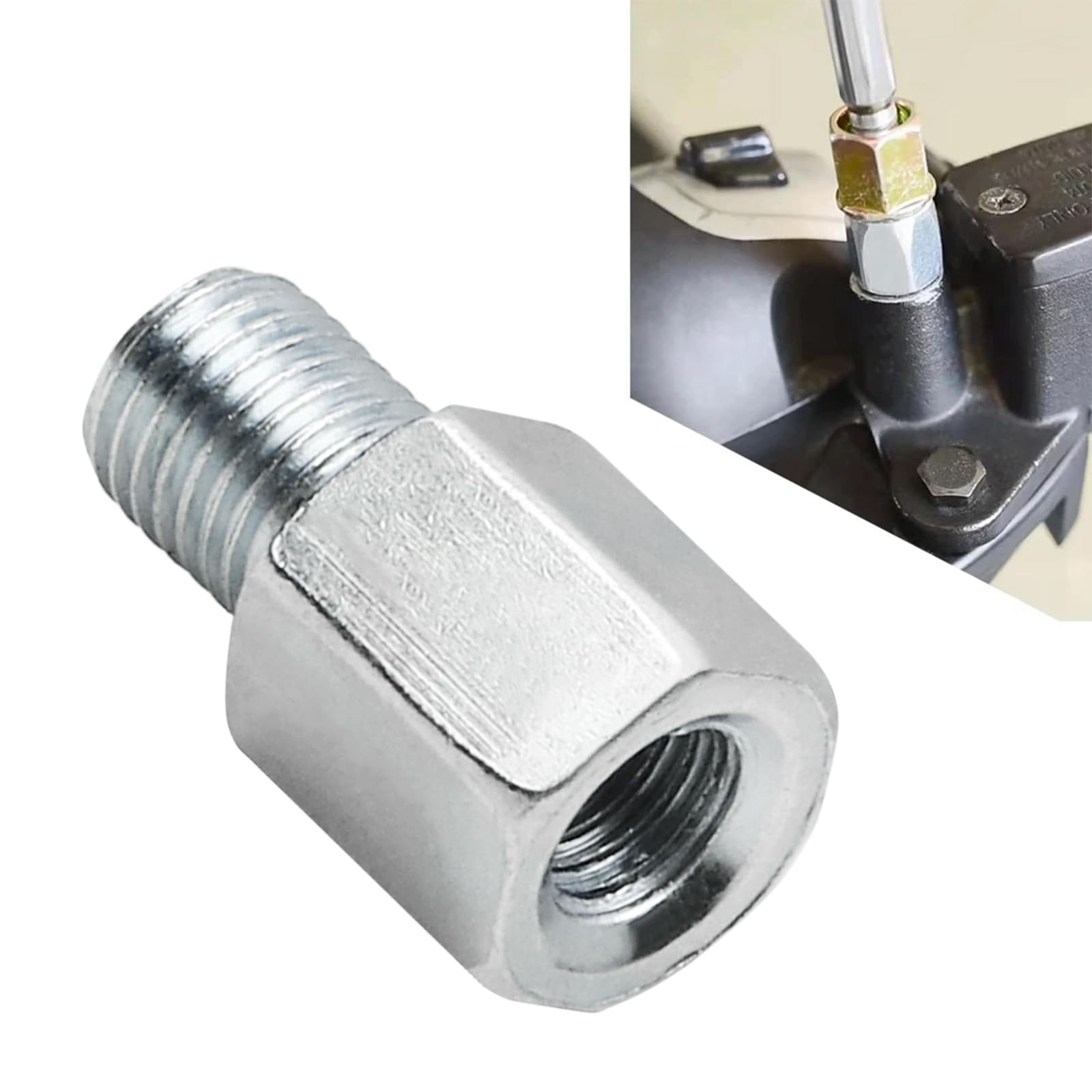 FLYPIG Universal Motorcycle rear Mirror Adapters Thread - 10mm Male to 8mm Female clockwise threaded for Motorcycle ATV Scooter