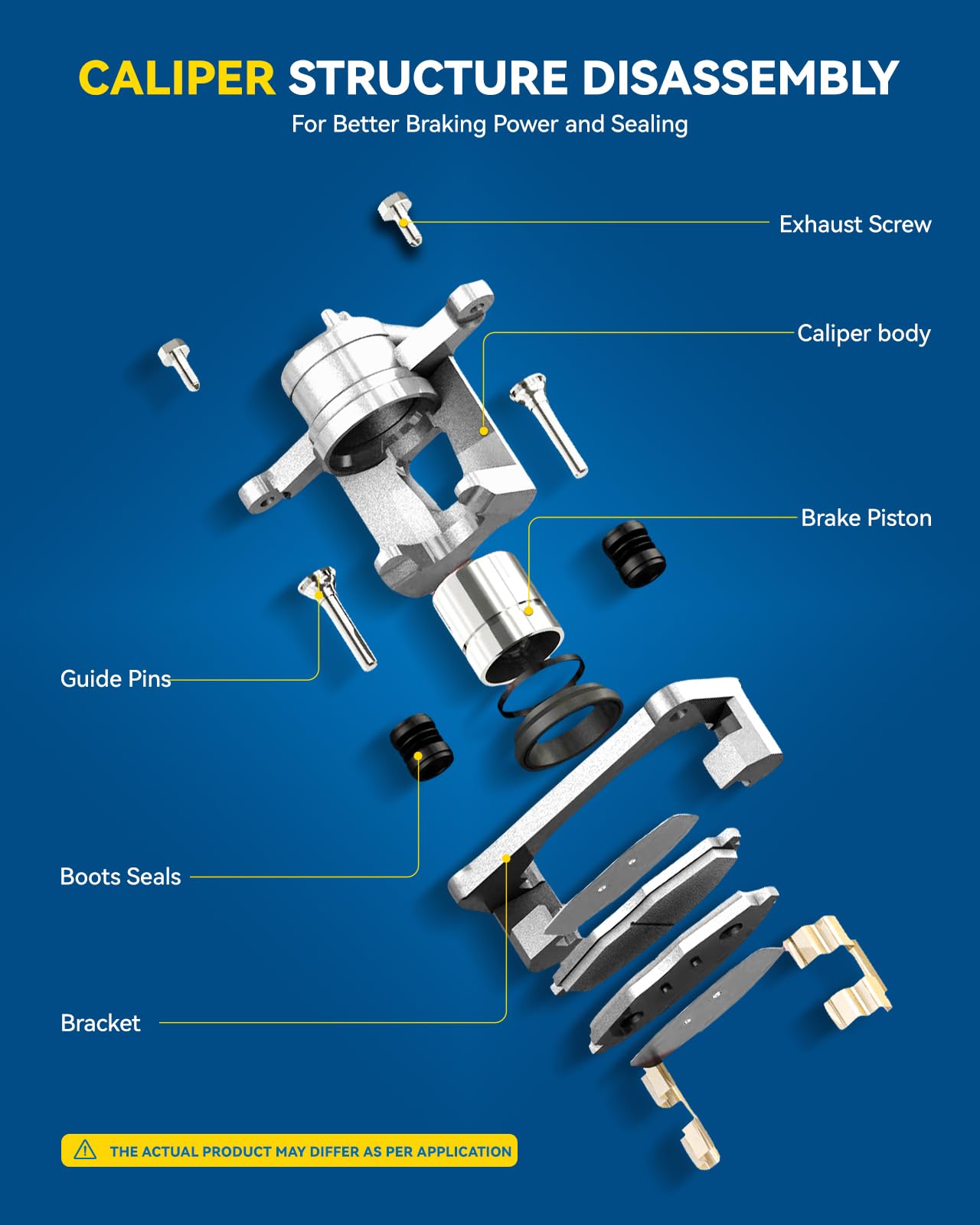 Philtop Front Disc Brake Caliper Assembly Replacement For Toyota 4Runner 2003-2009, Lexus Gx470 2003-2009, 2Pcs Front Driver And