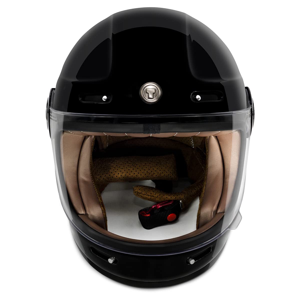 Torc T1 Unisex-Adult Retro Full Face Motorcycle Helmets, Gloss Black Fifty One Fifty, Xx-Large