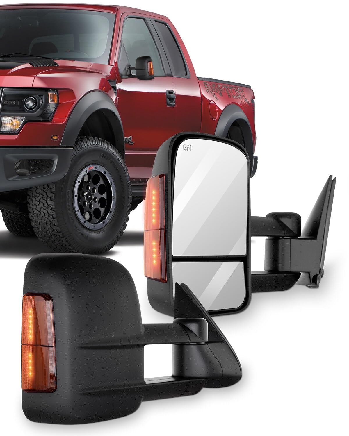 ECCPP Towing Mirrors For 03-06 For Chevy For Silverado For GMC For Sierra 1500 2500HD 3500 For Suburban For Yukon Xl For Tahoe P