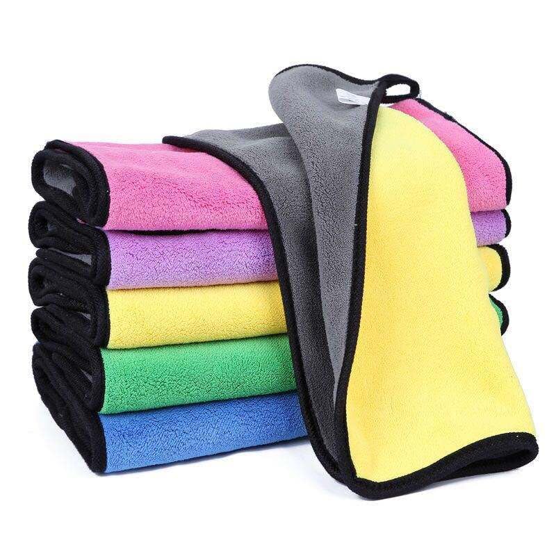 iZibra Quality Microfiber Cleaning Cloth 30x40 CM Pack of 5, UltraAbsorbent Lint & Scratch Free Car Bike Kitchen Towels