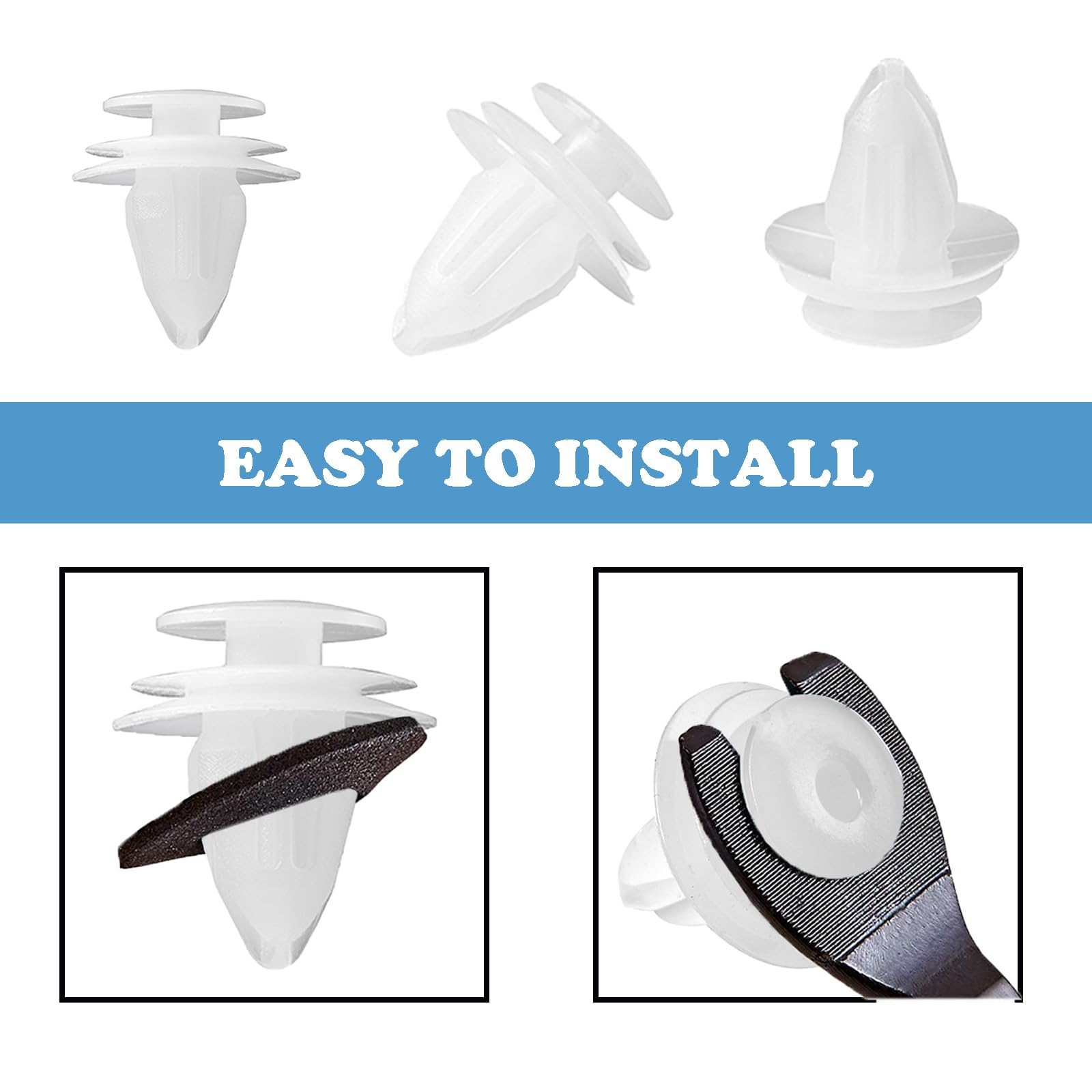 100Pcs Trim Door Panel Retainer Clips, Car Push Fastener Clips For Camry, Fj Cruiser, High Lander, 4-Runner Es 350, Gx 470, Repl