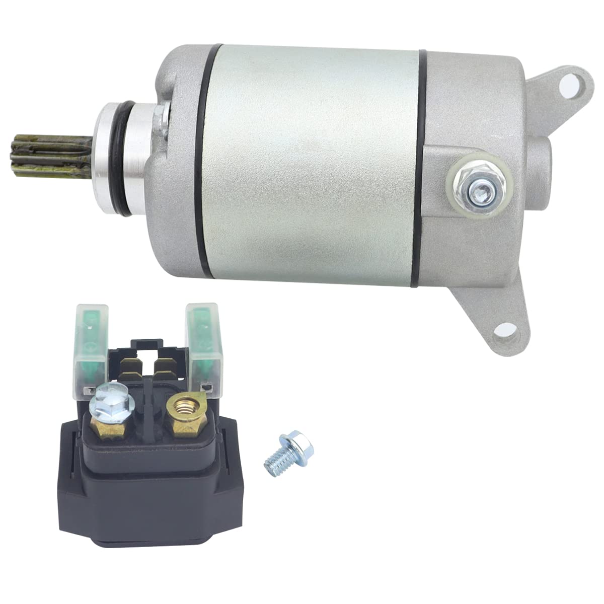 Soarider Starter Motor & Solenoid Relay Fit For Yamaha Yfz450 04-09 12-13| Yfz450 Le 04| Yfz450 Se 05-08/Se Ii 07-08| Yfz450 Bbe