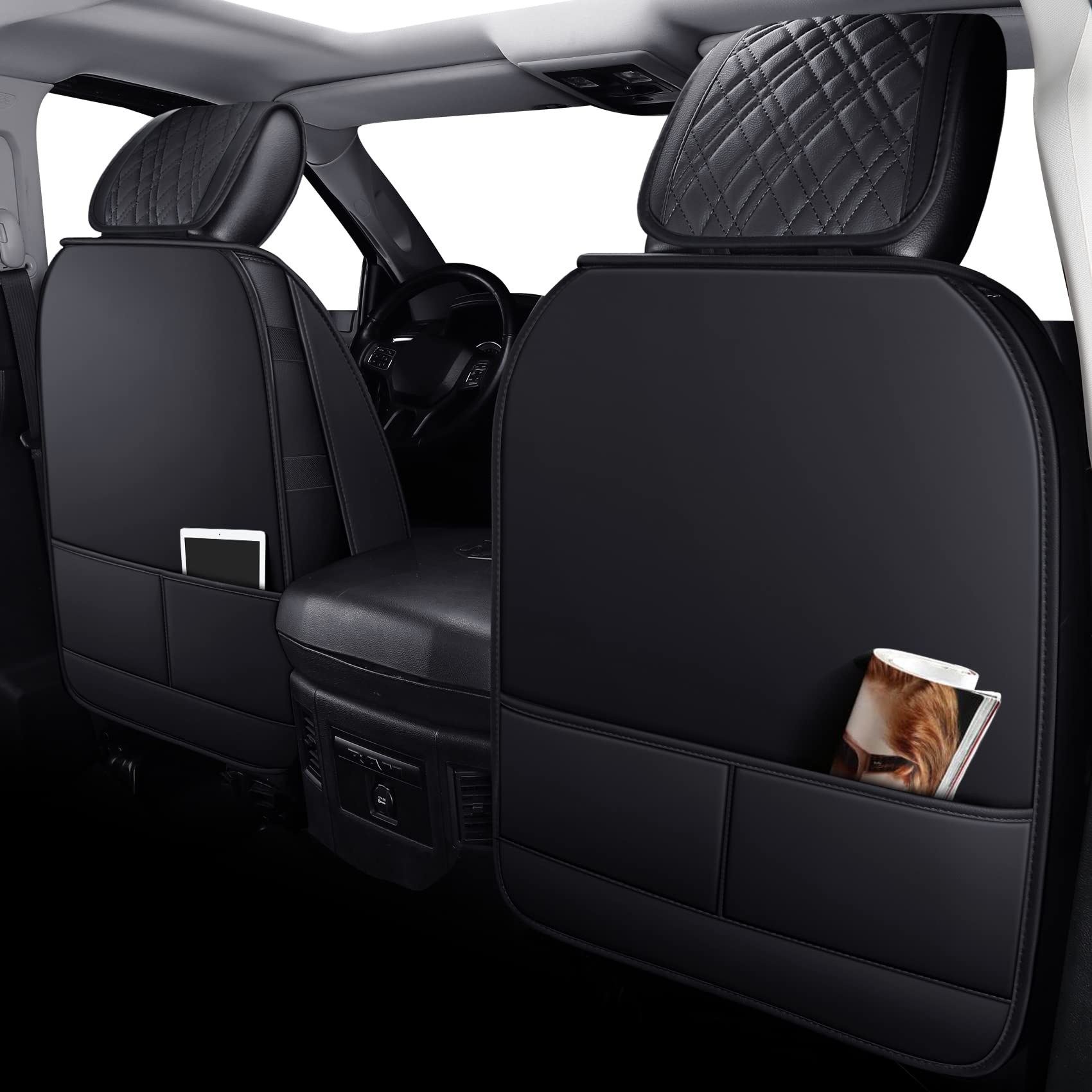 Yiertai 5Pcs Car Seat Covers Compatible With Dodge Ram Custom Fit 2009-2024 1500 2010-2024 2500 3500 Pickup Classic Laramie Bigh