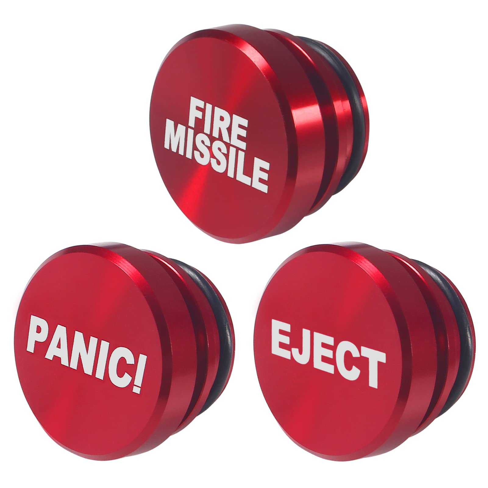 Dweii 3 Pieces Aluminum Dustproof Plug Billet Button Plugs 12-Volt Replacement Accessories Anodized Aluminum Car Decoration Comp