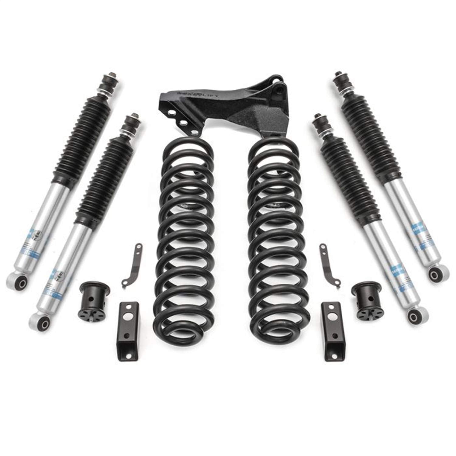 Readylift 46-2729 2.5'' Coil Spring Front Lift Kit With Bilstein Front And Rear Shocks And Front Track Bar Bracket