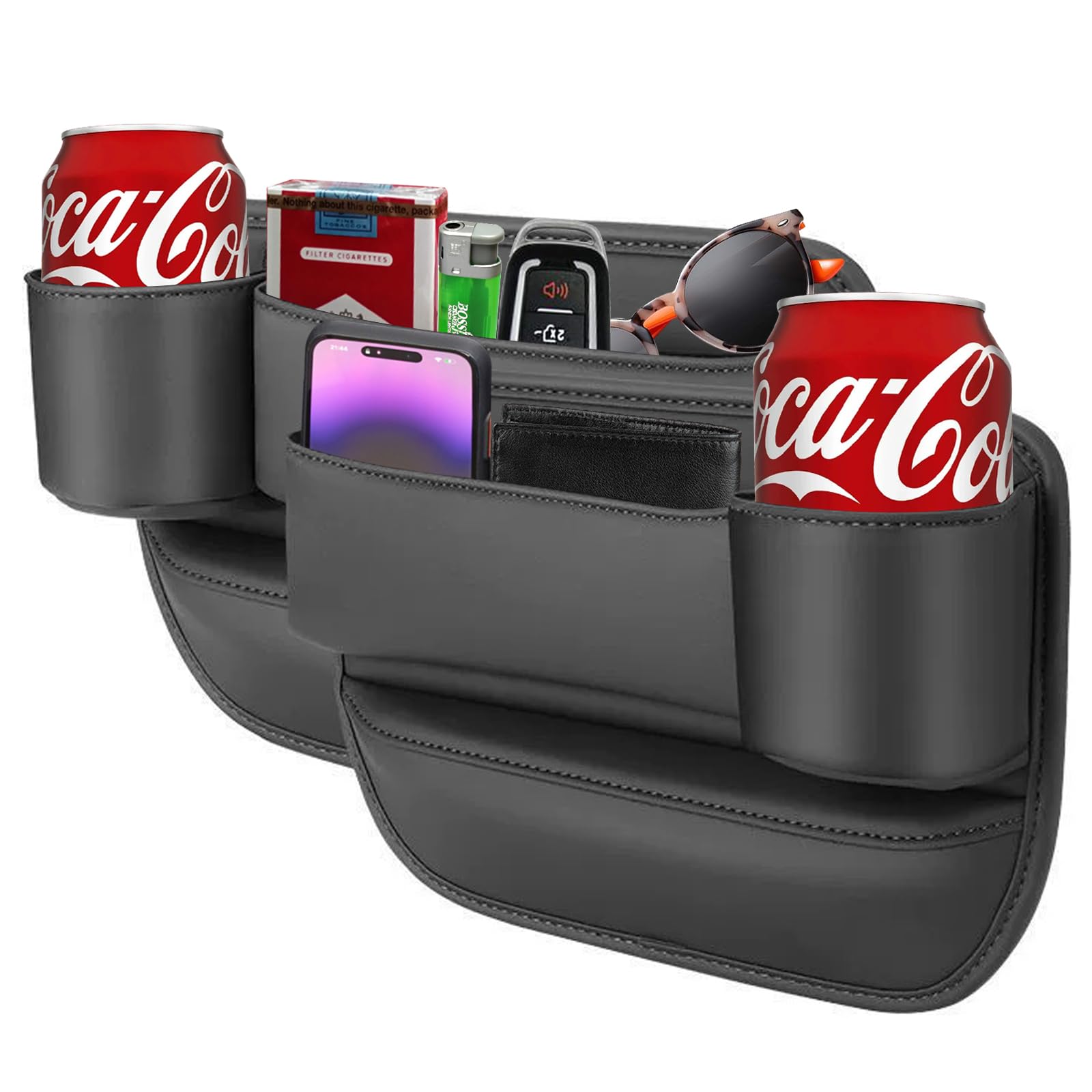 Axutous Car Seat Gap Filler Organizer Cup Holder Universal Fit Car Suv Truck Accessories Car Seat Storage Box Things From Droppi