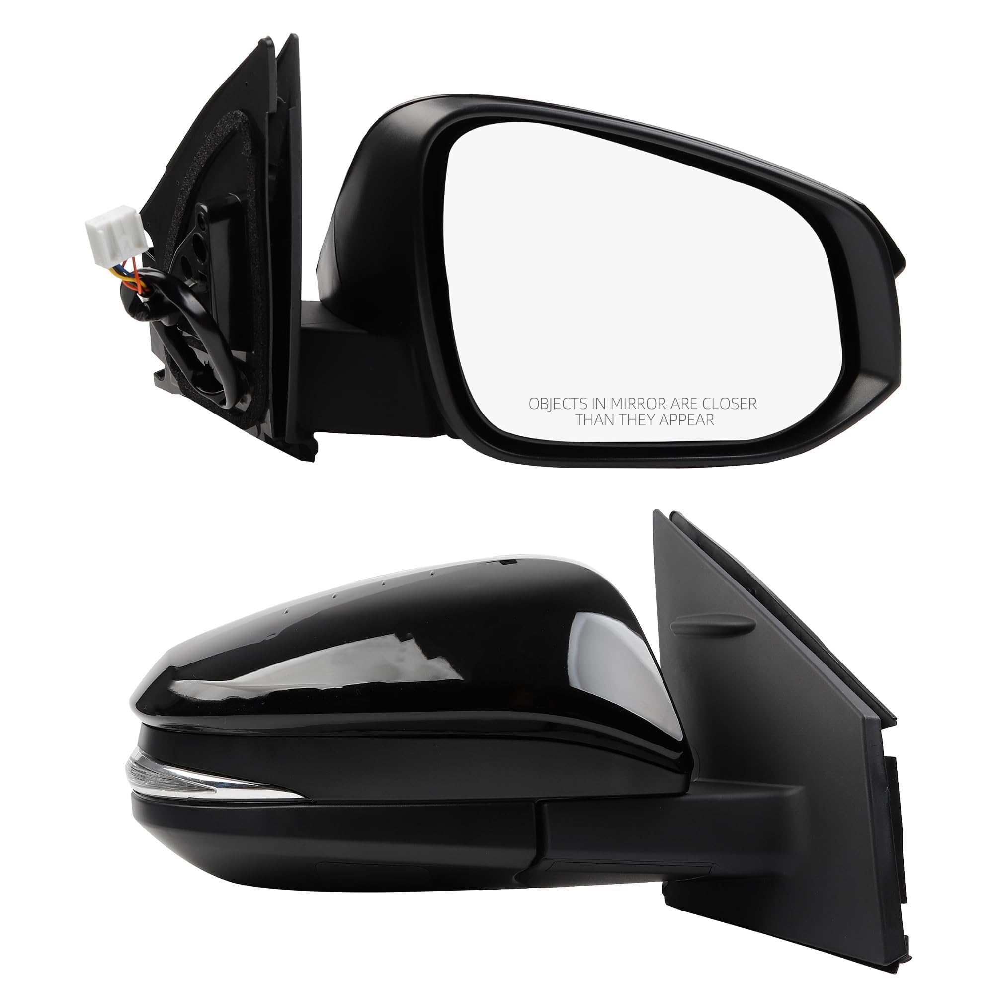 Dasbecan Right Passenger Side Door Mirror Assembly Compatible with Toyota RAV4 2013 2014 2015 Power Glass Heated with Turn Signa