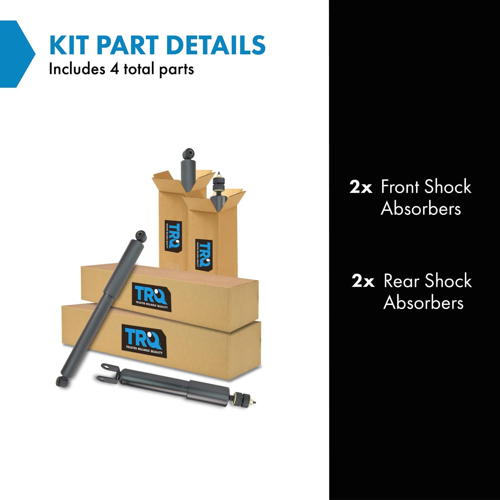 Trq Front And Rear Shock Absorber Set Compatible With 1999-2006 Chevrolet Silverado 1500 2007 Silverado 1500 Classic Gmc Sierra