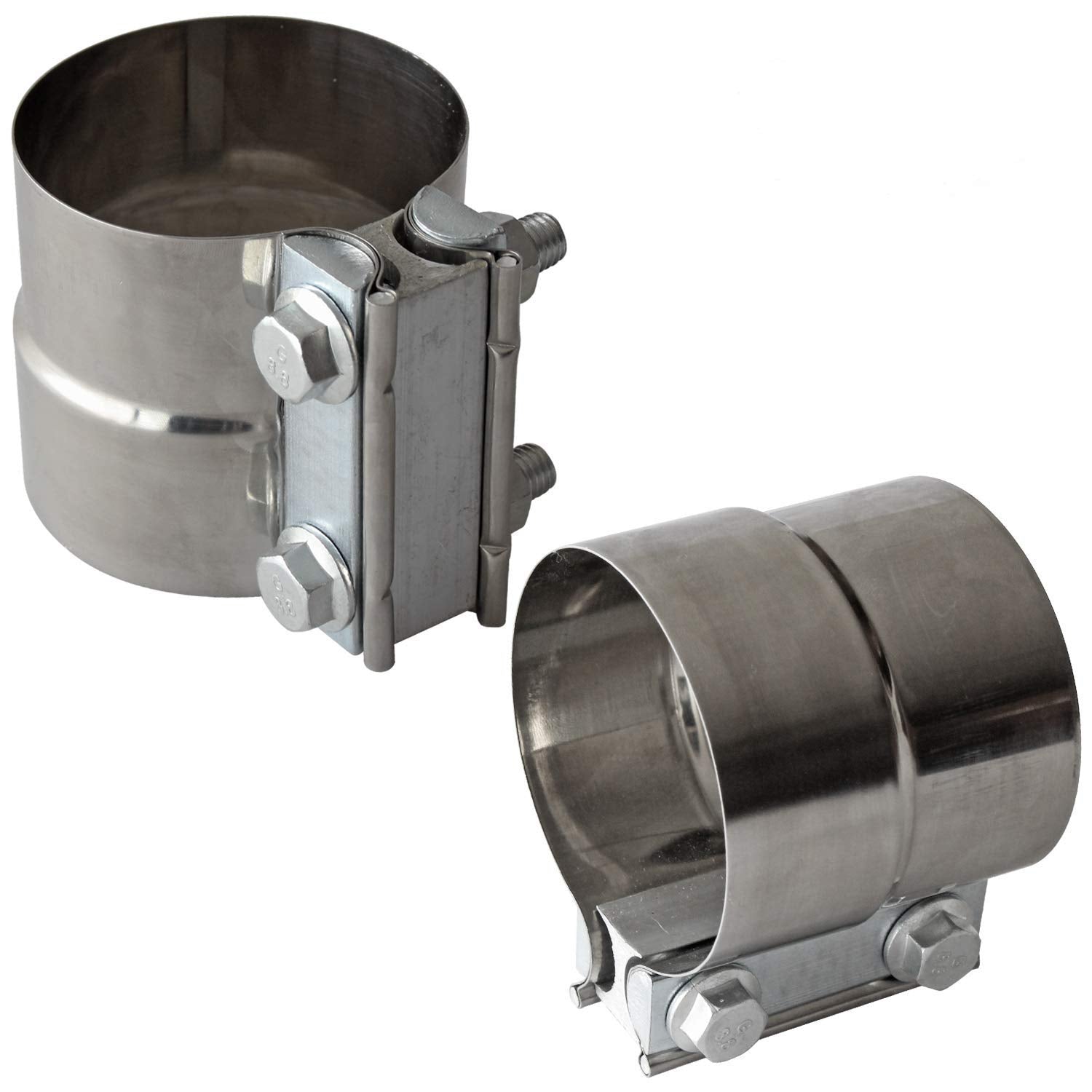 3'' Inch Exhaust Clamps Stainless Steel Muffler Band Clamp For 3'' Inner Diameter To 3'' Outer Diameter Turbo Downpipe Tip Car S