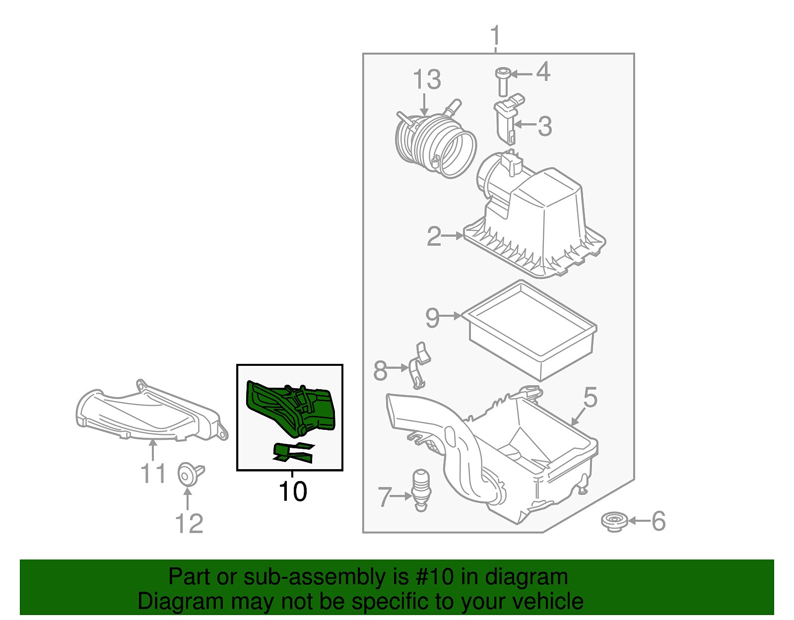 Ford Av6Z-9C675-B - Tube Air Cleaner Intake