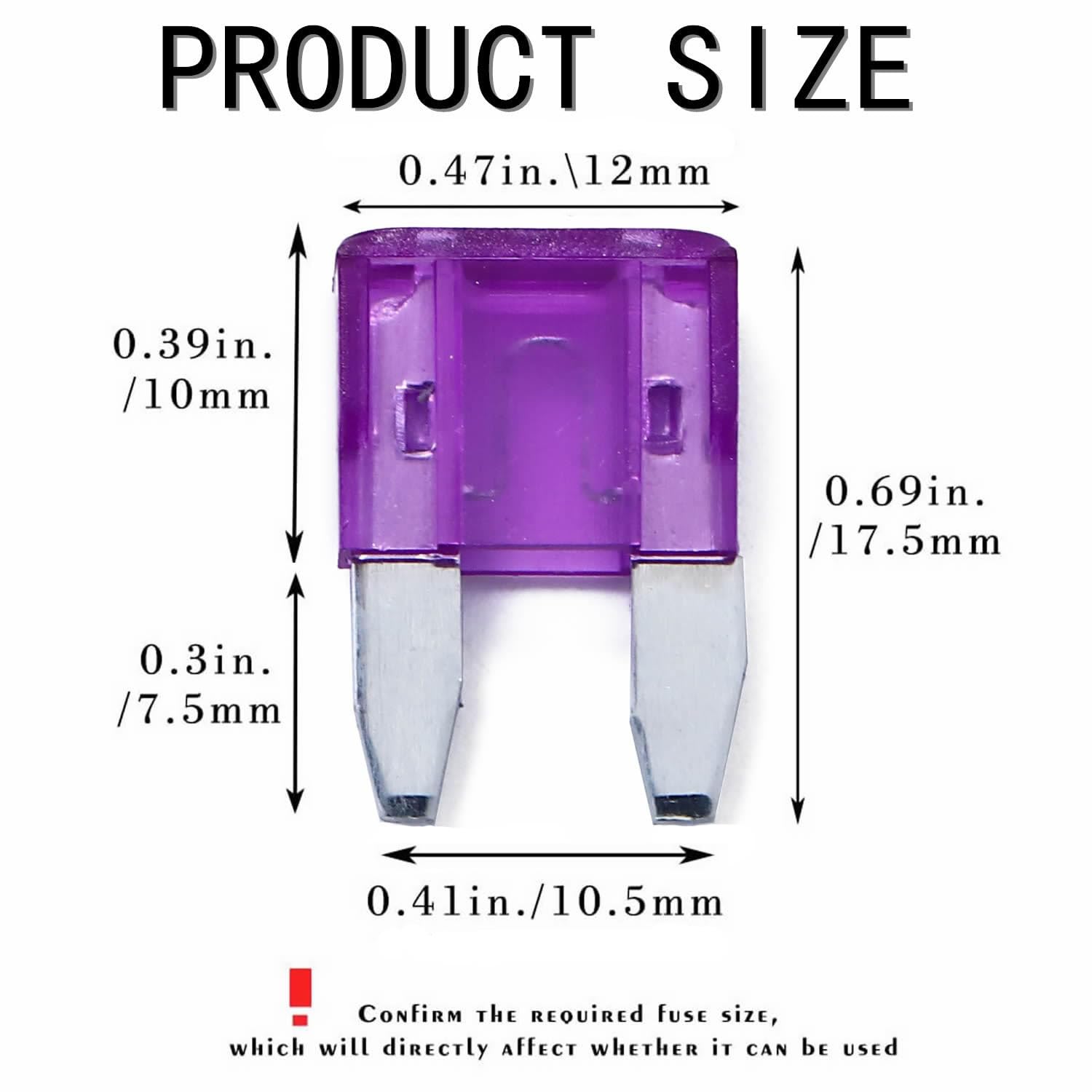 100 Pack Auto Fuses 3 Amp Apm/Atm 32V Mini Blade Style Fuses 3A Short Circuit Protection Car Fuse (3 Amp)
