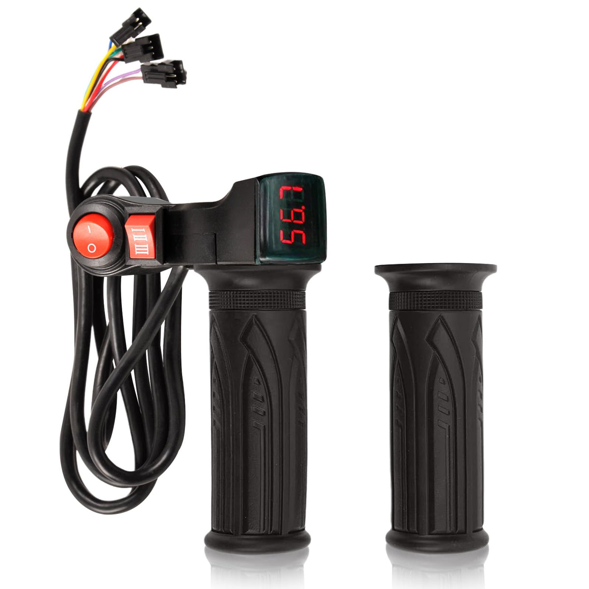 Electric Bike Throttle Grip, 12-72V Three Speed E-Scooter Tricycle Motor With Forward and Reverse Accelerator for Electric Motor