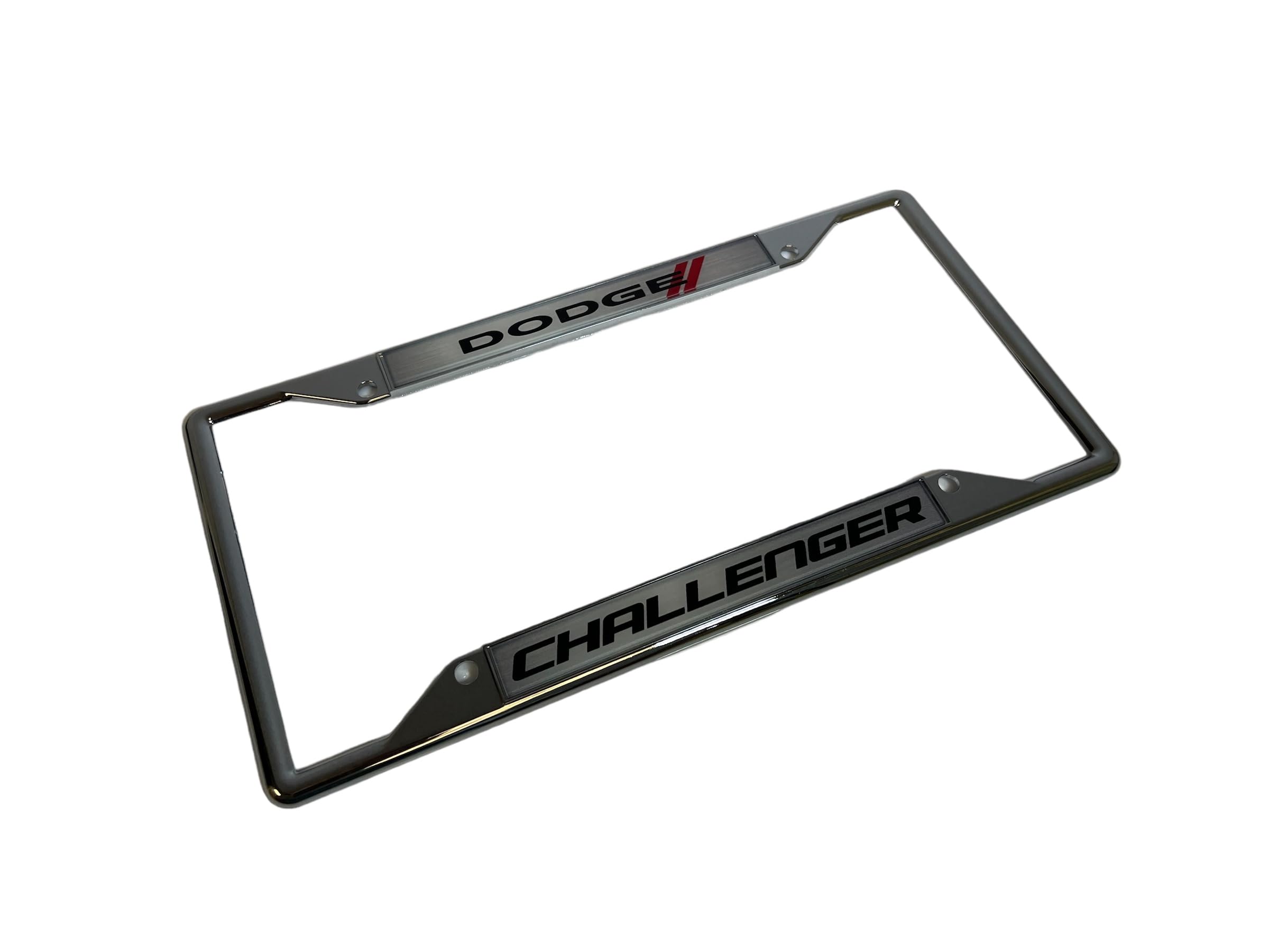 Eurosport Daytona- Compatible With -, Dodge Challenger With Stripes License Plate Frame
