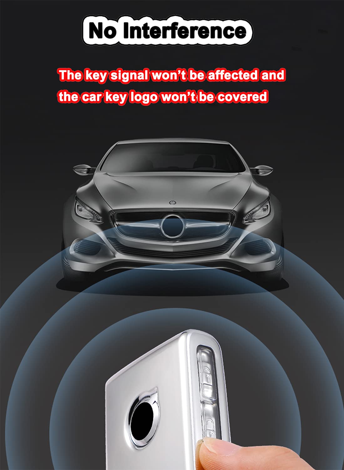 Arruweer Key Fob Cover For Volvo Full Protection Soft Tpu Smart Key Case Holder Fits For 2017 2018 2019 2020 2021 Volvo Xc40 Xc60 Xc90 S90 V90 Keyless Entry Remote (Silver)