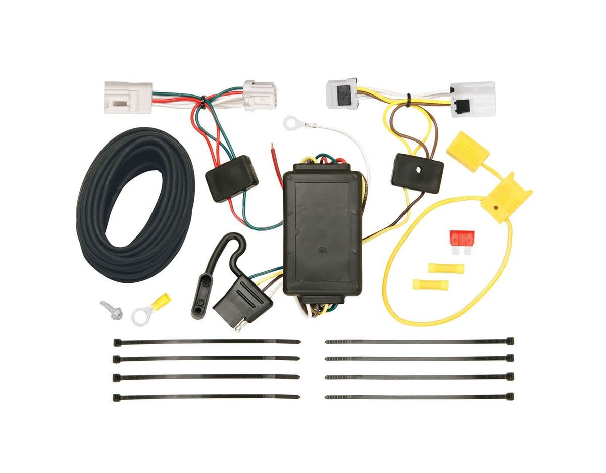 Tekonsha T-One T-Connector Harness, 4-Way Flat, Compatible with Select Infiniti G35, G37 : Nissan Rogue, Rogue Select Black