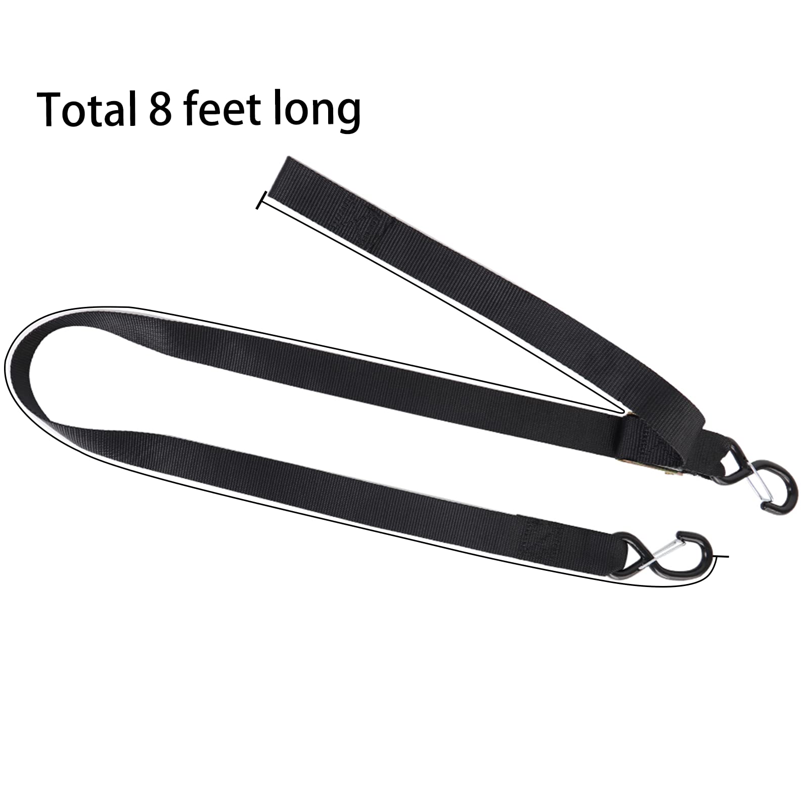 Xstrap Standard Motorcycle Tie Down Straps (2 Pack) 3,000Lb Break Strength, 1.5 In X 8Ft Heavy-Duty Cambuckle Tie Down Set With S Hook And Soft Loops, Black