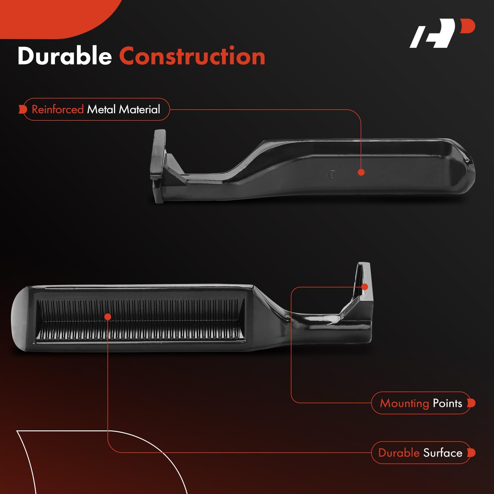 A-Premium - Interior Metal Door Handle Front Rear Right Passenger Side - Compatible with 1987-1997 Ford F150 F250 F350 Bronco F5