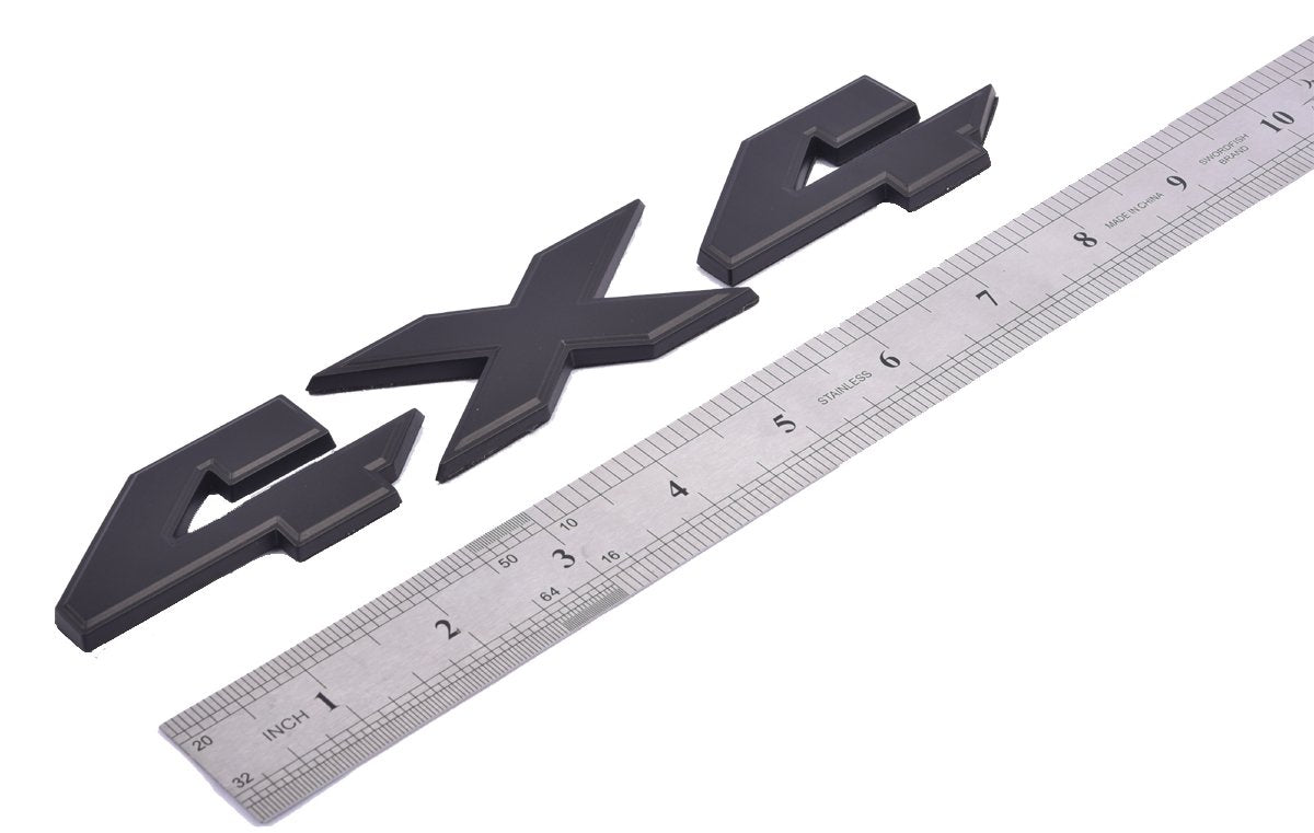 Aimoll Ram 4X4 Emblems Nameplate 3D Decals Stickers Replacement For Ram 1500 2500 3500 (Matte Black)