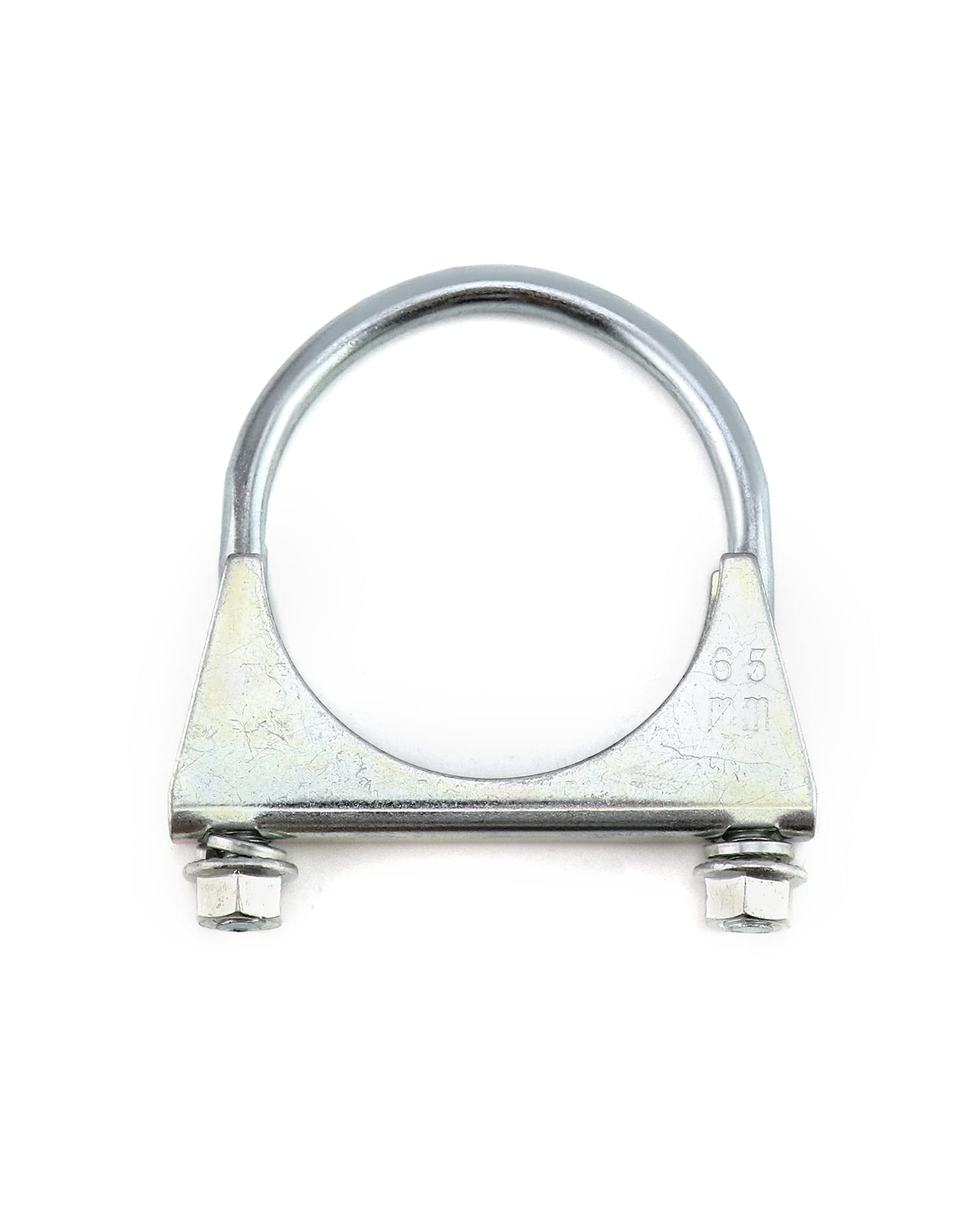 Qwork U-Bolt Muffler Tip Exhaust Hook, 2-1/2'' Od 2Pcs Stainless Steel Universal Silencer Exhaust Clip