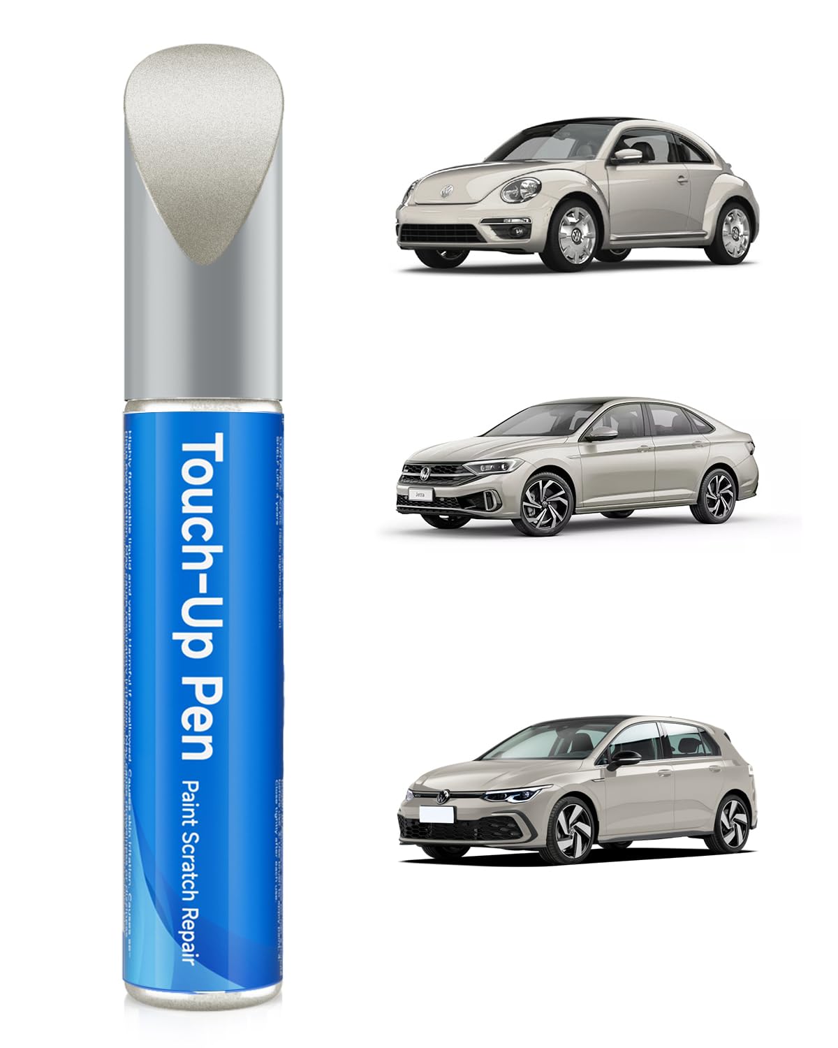RSACET LP7W/0B Moon Rock Grey (Silver) Metallic Touch Up Paint Compatible with Volkswagen Exact Match Touch Up Paint Car Scratch
