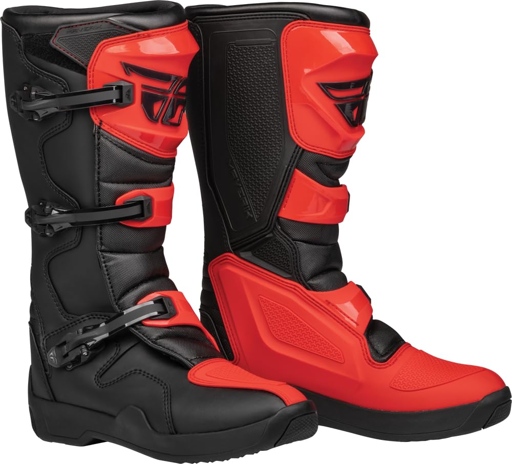 Fly Racing Maverik Lt Motocross Boots (Black/Red Lt, Us 13)