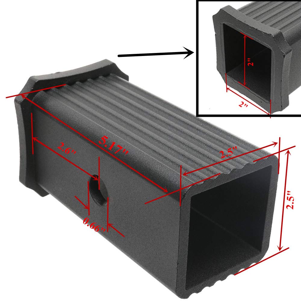 Def 2-1/2'' To 2'' Hitch Adapter Replacement For Standard 2-1/2'' Square Receiver Hitch Billet Aluminum (2-1/2'' To 2'')