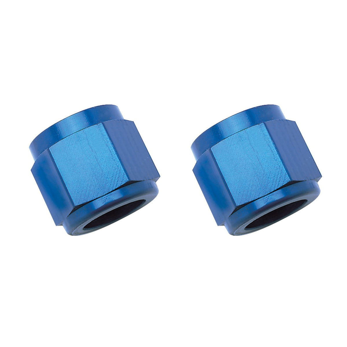 Russell 660580 Blue Anodized Aluminum -8An Tube Nut Fittings - Pack Of 2