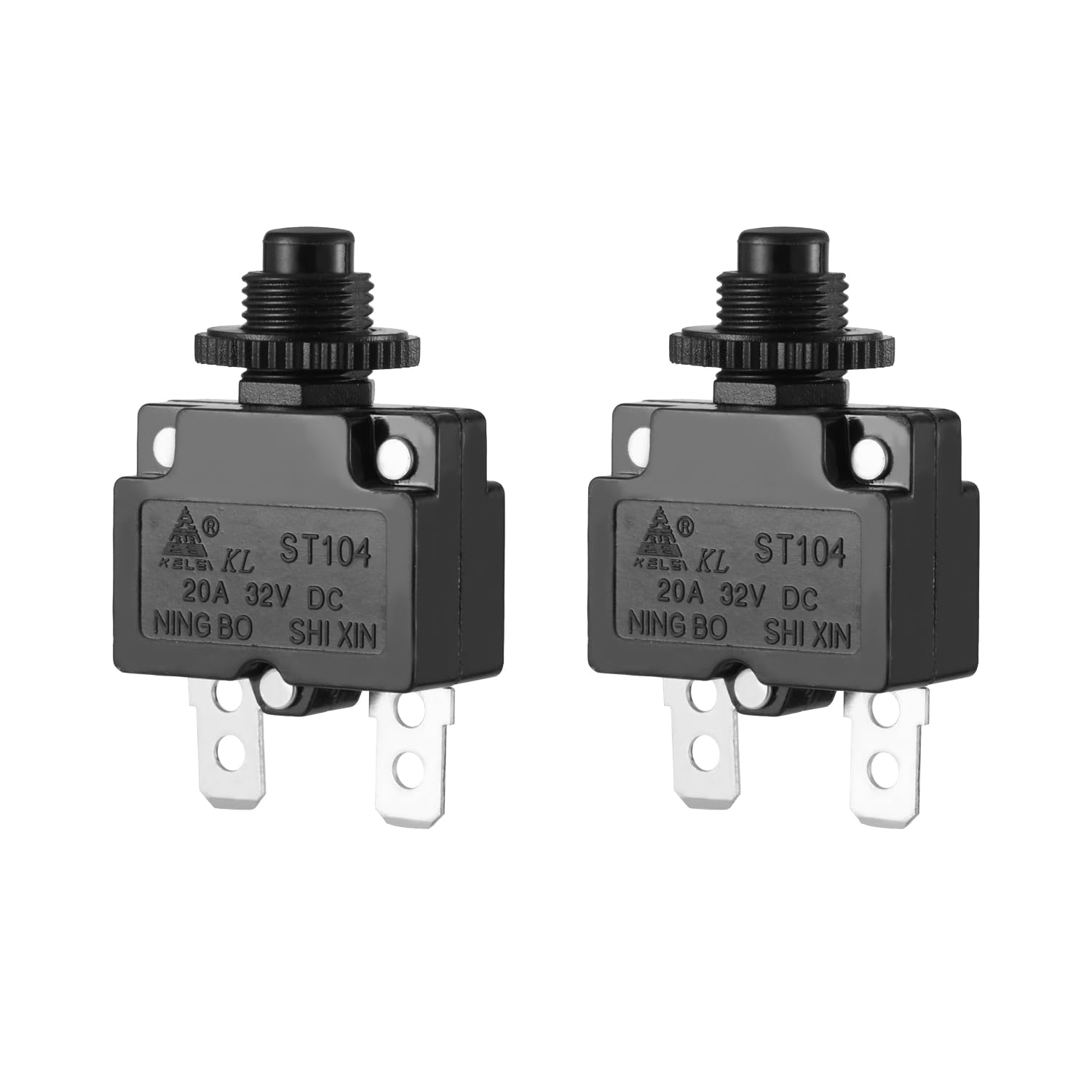 Kamier 20A Circuit Reset Switch Button Replacement For Razor E300 E325 E300S E200 E200S Rx200 Electric Scooter E175 E150 E100 E90 Espark E-Bike Circuit Breaker Switch-St104 20 Amp 32V Parts (2 Pack)