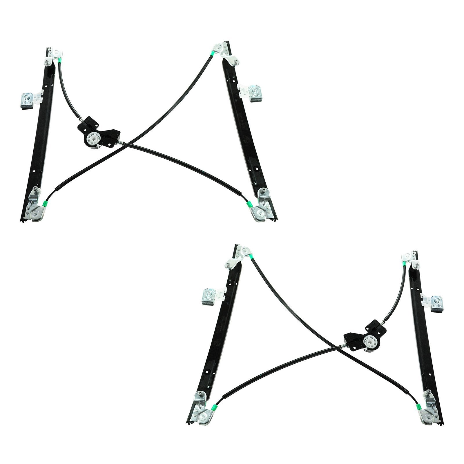 Trq Front Power Window Regulator Set Compatible With 2004-2007 Chrysler Town & Country Dodge Caravan Grand Caravan