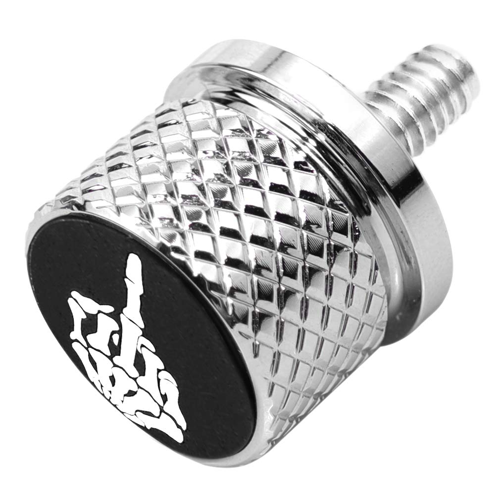 Stainless Knurled Fender Seat Bolt Screw 1/4''-20 Thread Compatible with Harley Sportster Touring Softail Dyna CVO Electra Glide