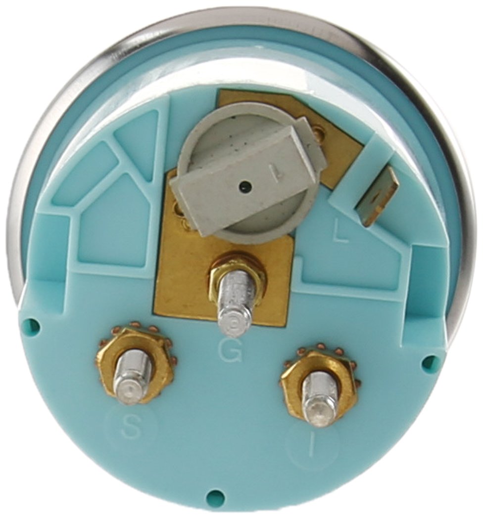 Sierra International 67022P Sterling Scratch Resistant Electric Oil Pressure Gauge, 2, Black