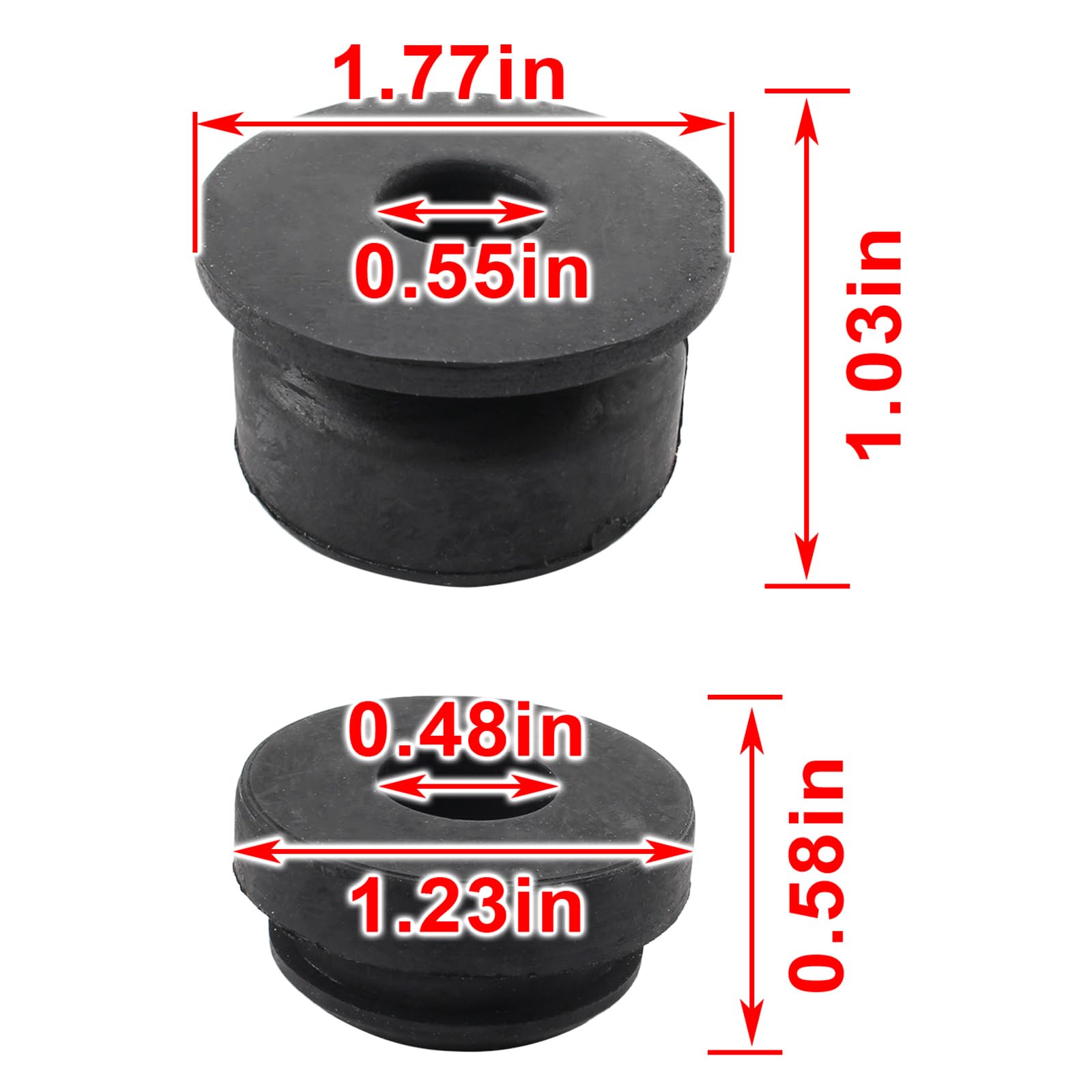 Autokay 4Pcs Radiator Upper Lower Rubber Cushion Bushing Fits For Honda Crv Civic Accord Pilot