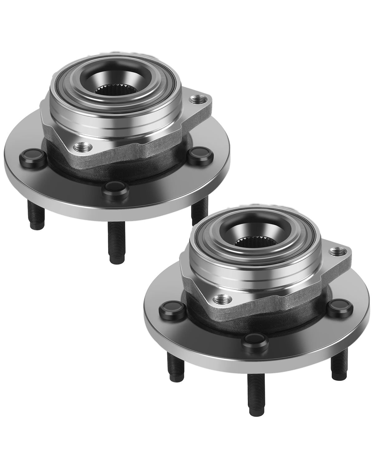 ECCPP Replacement for 2 Pair Front Wheel Hub Bearing Hub Assemblies 2005-2009 Dodge Dakota, 2006-2009 Mitsubishi Raider 5 lugs w