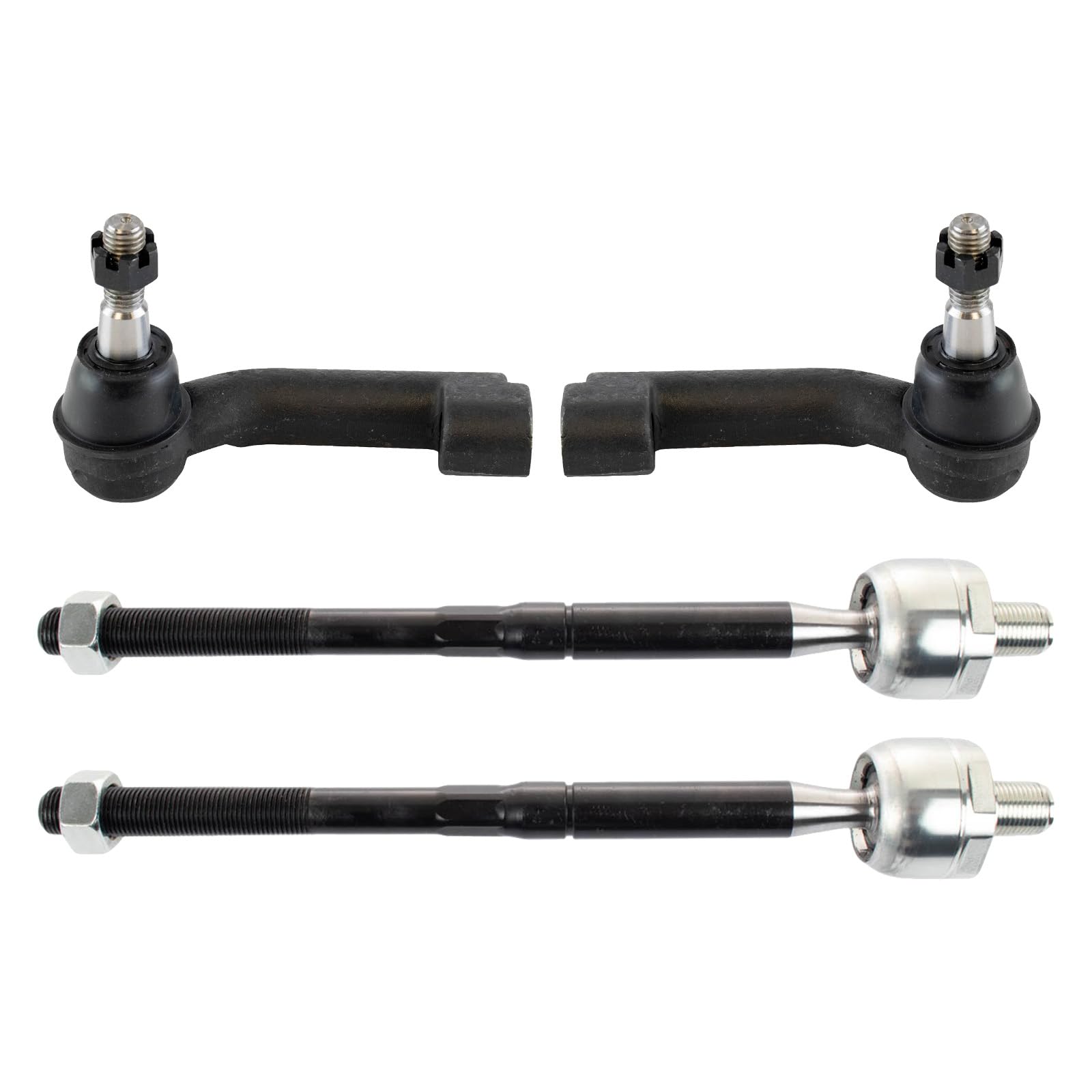 Trq Front Inner And Outer Tie Rod Set Compatible With 2015-2021 Ford Expedition 2015-2020 F-150 Lincoln Navigator