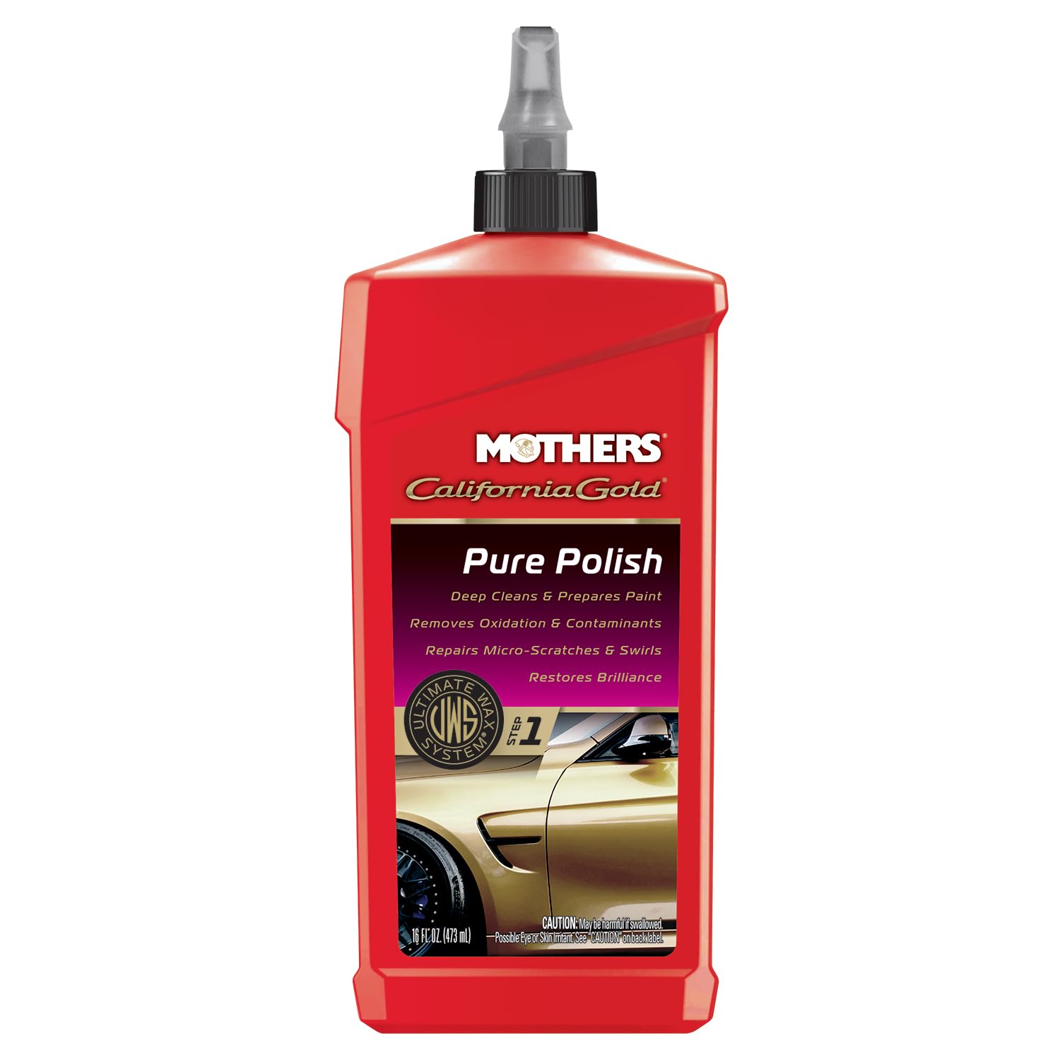 Mothers 07100 California Gold Pure Polish (Ultimate Wax System, Step 1) - 16 Oz.