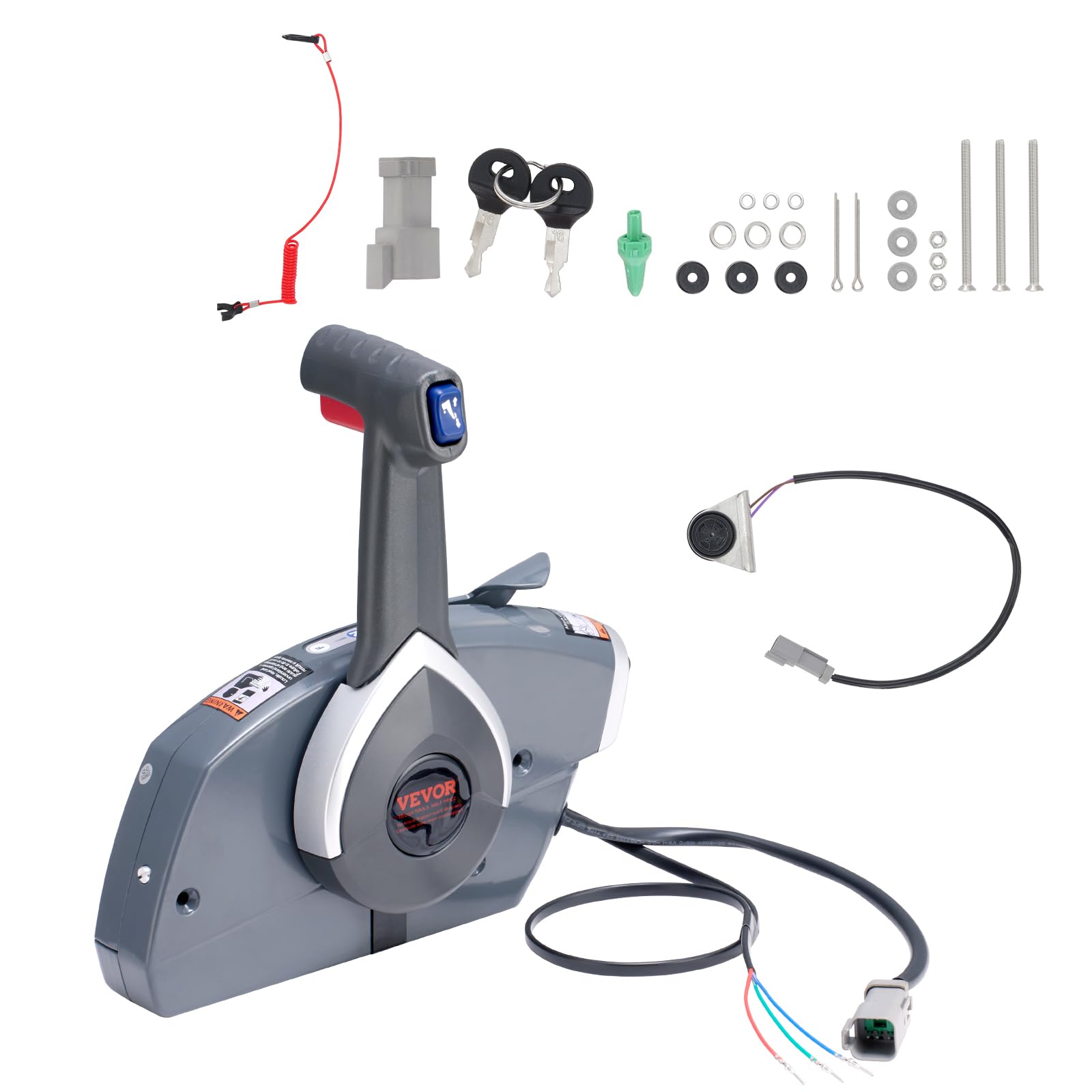 VEVOR Boat Throttle Control, 5006180 Side-Mounted Outboard Remote Control Box for Evinrude Johnson, Marine Throttle Control Box 