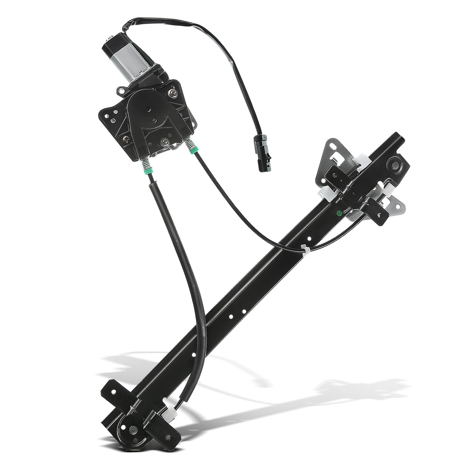 YHTAUTO Front Passenger Side Power Window Regulator With 2-Pin Motor Assembly for Dodge Dakota 2000-2004, Durango 1998-2003